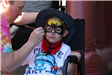 kid getting his face painted