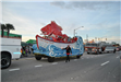 parade float on highway 59