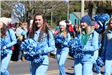 cheerleaders walking in parade