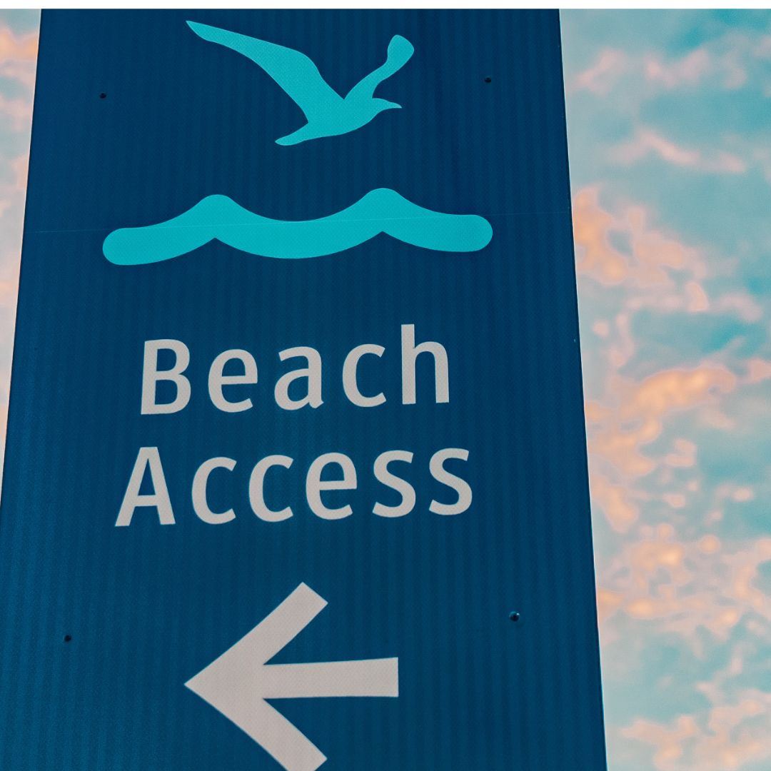 Beach Access Sign