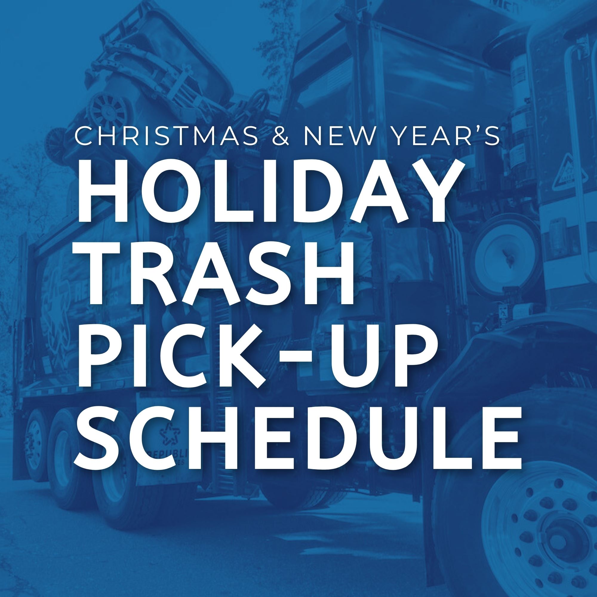 Christmas _ NY Holiday Trash Pickup Schedule Tile