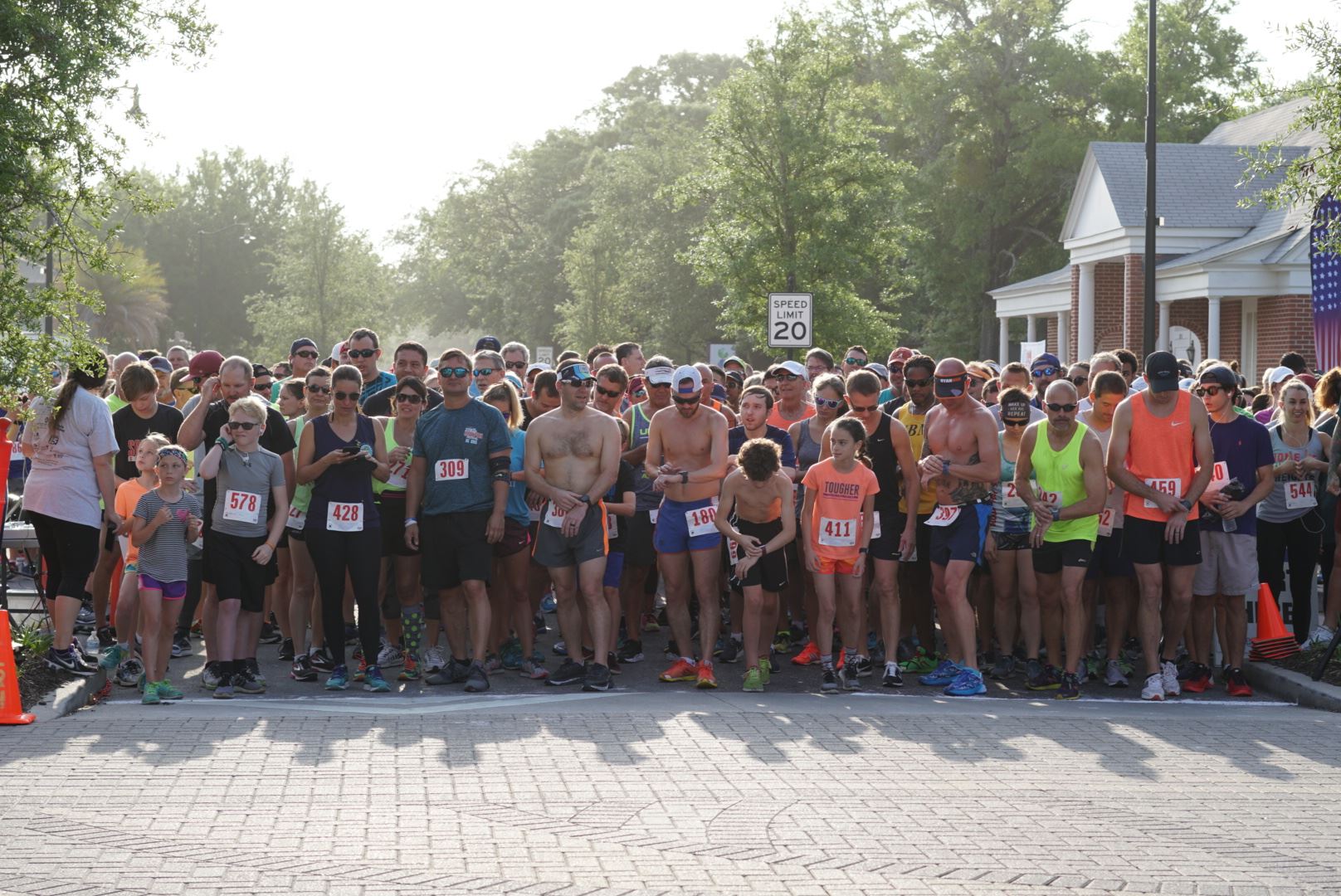 runners lined up at starting line