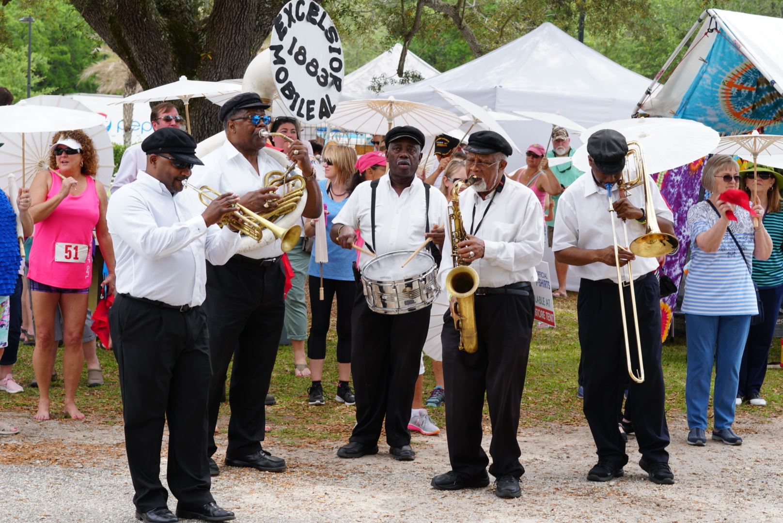 second line band performing