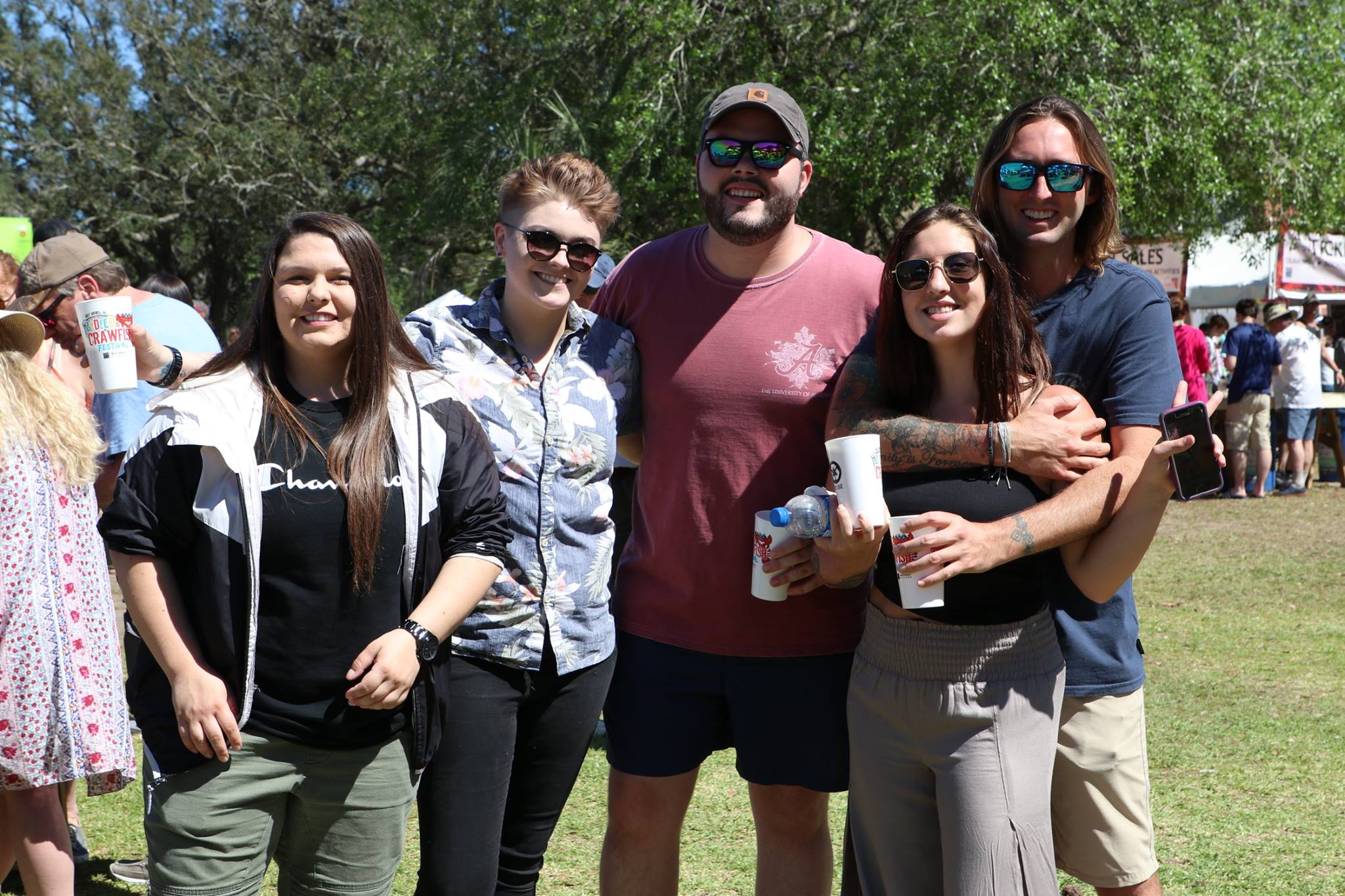 group of people smiling