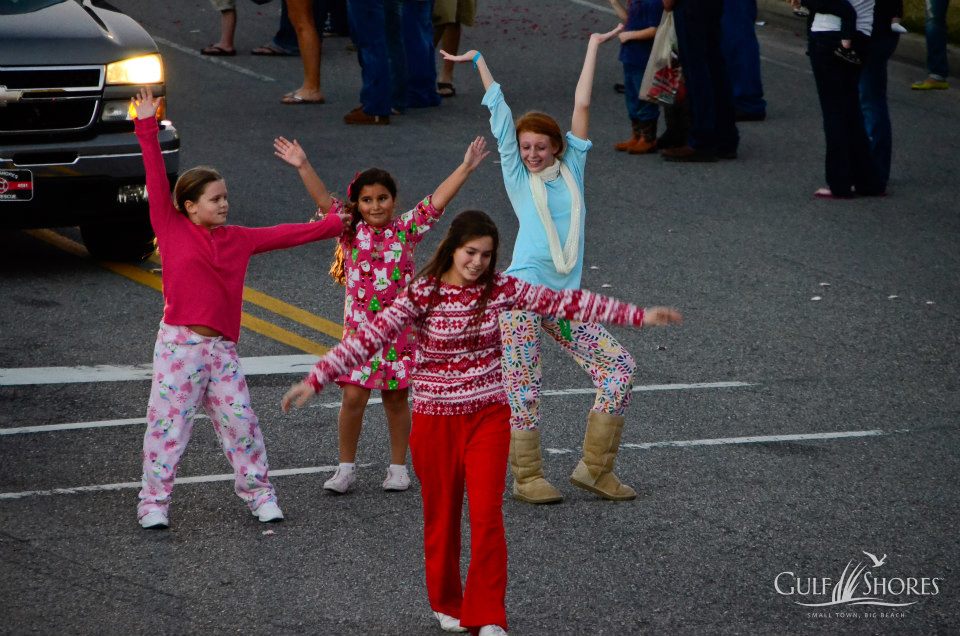 students participating in the parade