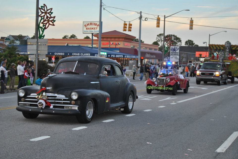 parade float on highway 59