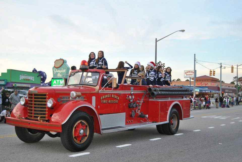 parade float on highway 59