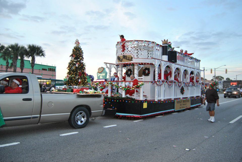parade float on highway 59