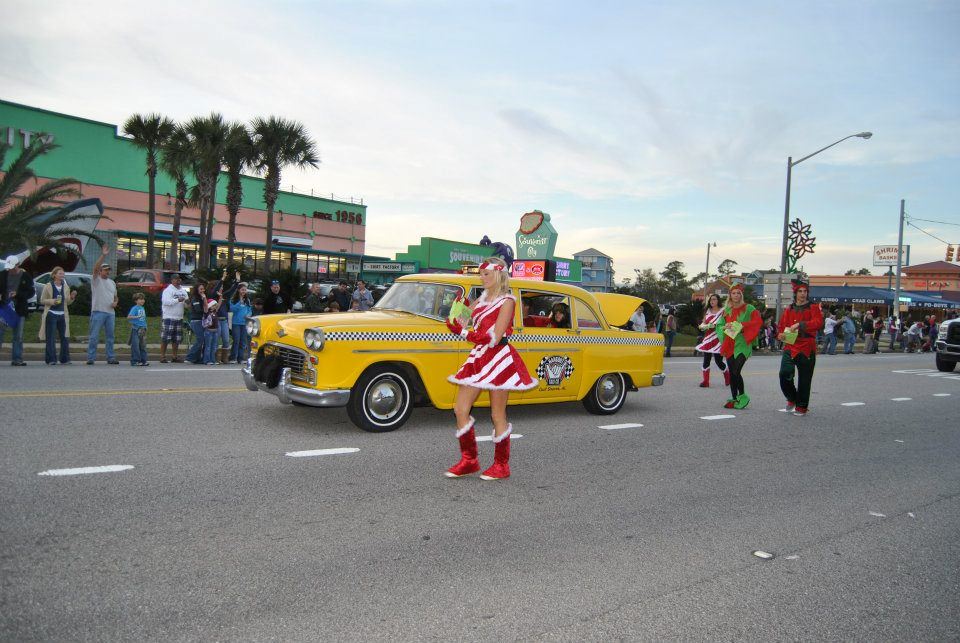 parade float on highway 59