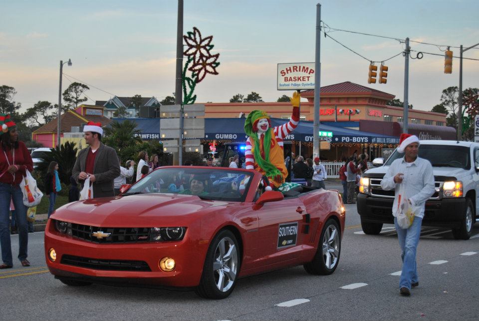 parade float on highway 59