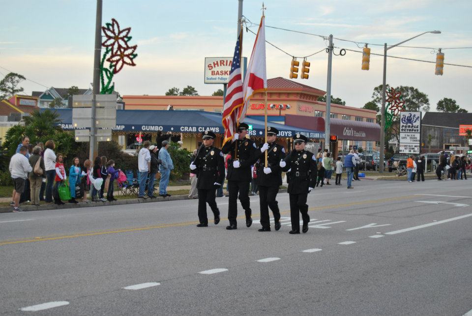 parade float on highway 59