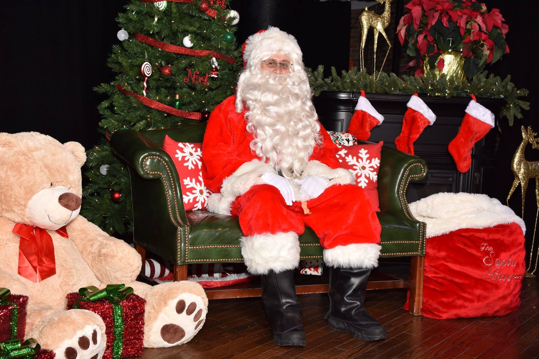 Santa sitting in chair