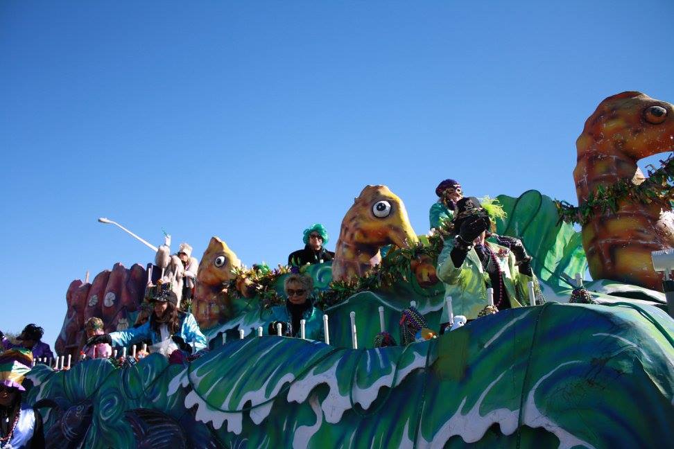 parade float making its way down Highway 59
