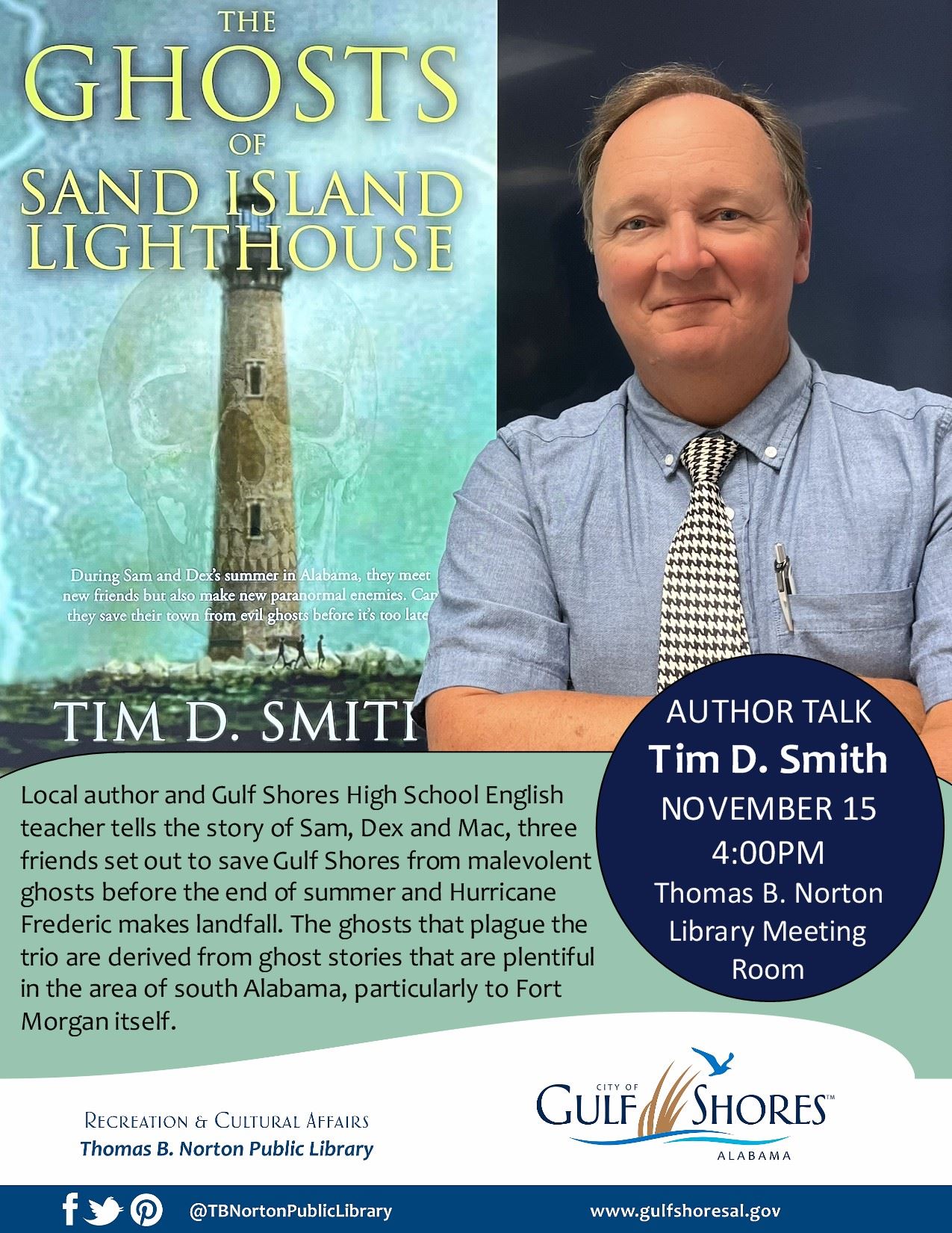Tim Smith author talk flyer